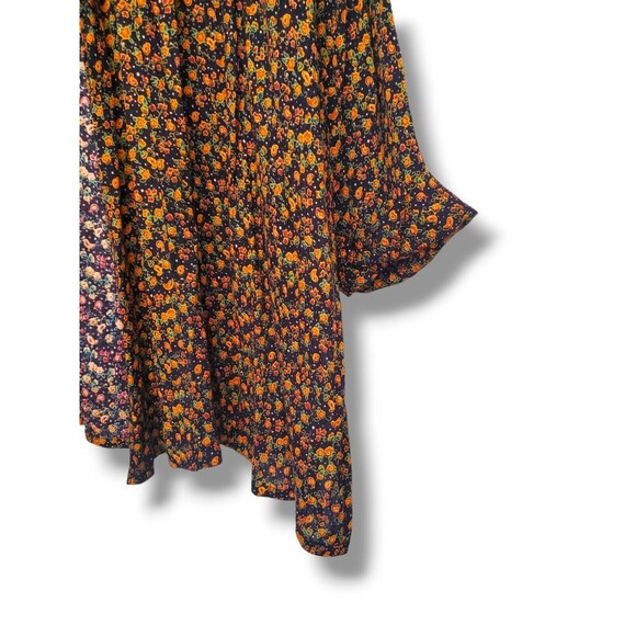 Vintage Collections Internationale Floral Print Open Front Layer Blouse Sz 2X - Picture 7 of 14